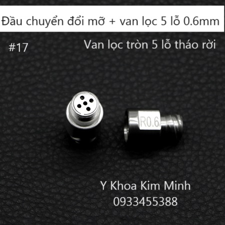 Đầu lọc chuyển đổi mỡ nano van lọc 5 lỗ 0.6mm dùng trong phẫu thuật thẩm mỹ hút mỡ
