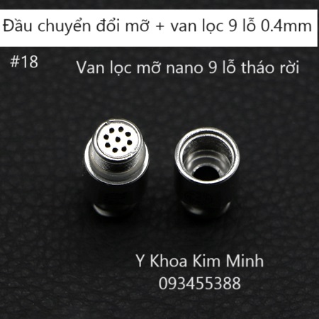 Đầu chuyển đổi mỡ nano và van lọc mỡ nano 9 lỗ có thể tháo rời