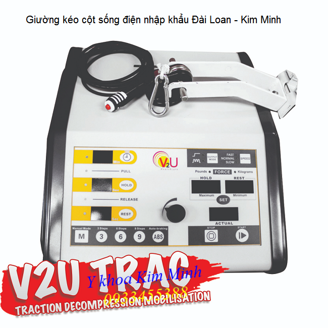 Dau kéo cột sống, giường kéo cột sống lưng cổ bằng điện nhập khẩu Đài Loan - Y khoa Kim Minh 0933455388