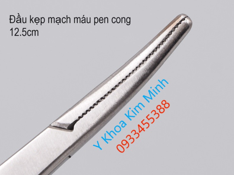 Đầu kẹp pen cong kẹp mạch máu 12.5cm