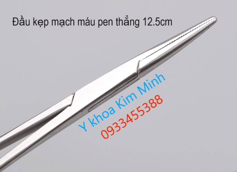 Đầu kẹp pen thẳng kẹp mạch máu 12.5cm