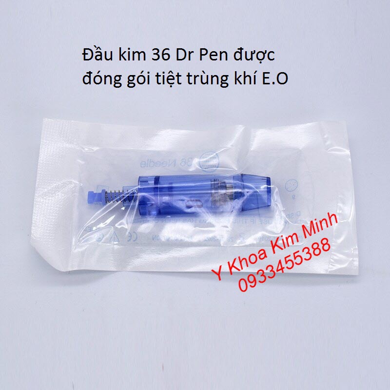 Đầu kim 36 của máy Dr Pen được đói gói tiệt trùng bằng khí E.O