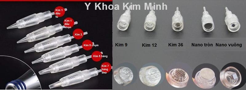 Bán đầu kim xăm 1-3-5-7, đầu lăn kim máy xăm Charme MTS - Y Khoa Kim Minh