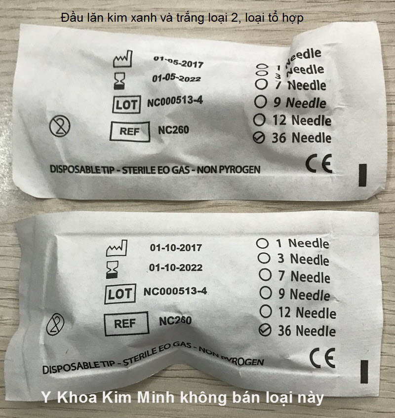 Dau kim lan 12, 36 kim may Dr Pen loai 2, dang to hop san xuat - Y Khoa Kim Minh