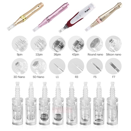 Đầu lăn kim dùng cho máy Dr Pen, đầu kim lăn máy dr pen màu trắng bán ở Y Khoa Kim Minh