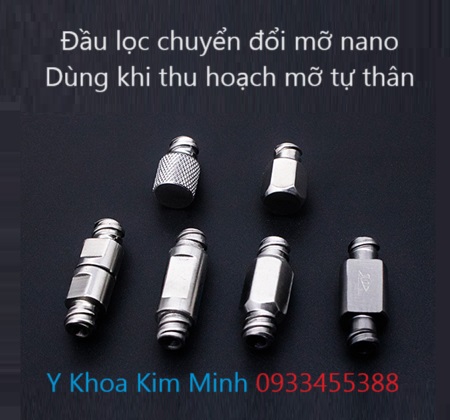 Đầu lọc gắn màng lưới dao cắt liên kết mỡ tự thân dùng trong phẫu thuật thẩm mỹ