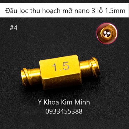 Đầu lọc thu hoạch chuyển đổi mỡ nano 3 lỗ đường kính lỗ 1.5mm