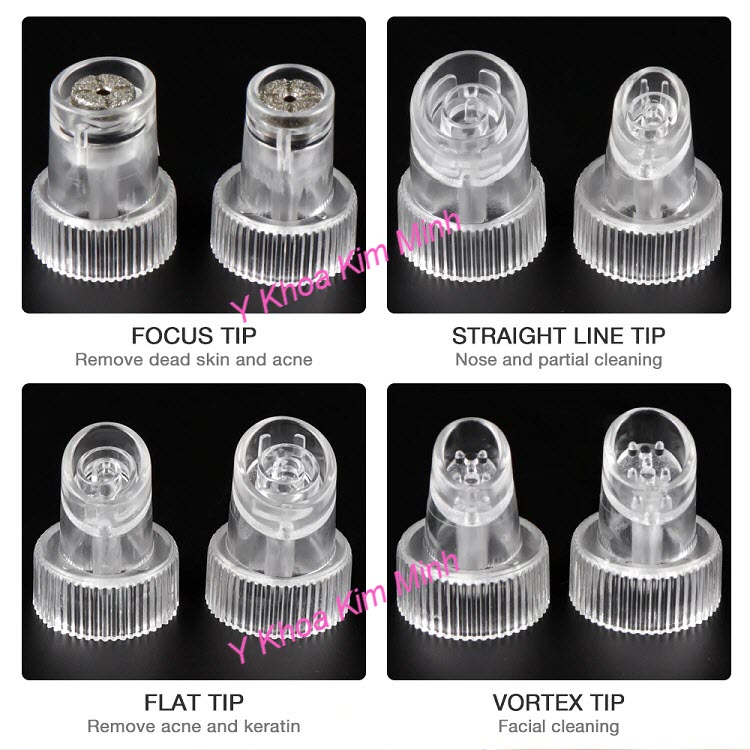 Đầu hút độc tố làm sạch da trong máy oxy jet cham soc da - Y khoa Kim Minh