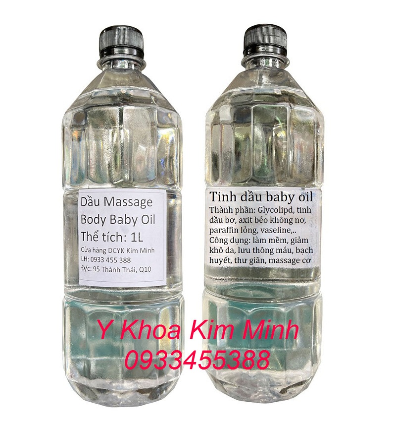 Dầu baby oil dùng massage body trong ngành vật lý trị liệu, cơ xở massage xông hơi Tinh dầu baby oil dùng cho ngành vật lý trị liệu, dịch vụ massage xông hơi