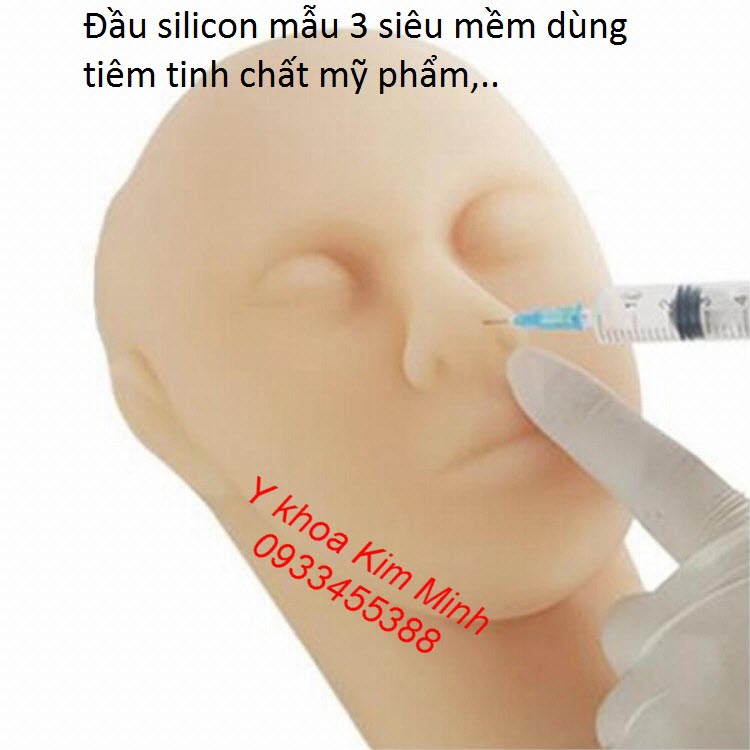 Đầu silicon người mẫu 3 siêu mềm dùng học tiêm tinh chất mỹ phẩm trong ngành thẩm mỹ - Y Khoa Kim Minh