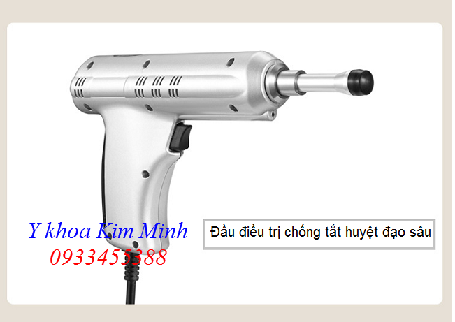 Đầu xung kích điều trị chống tắt nghẽn huyệt đạo mini shockwave Ginha - Y khoa Kim Minh 0933455388