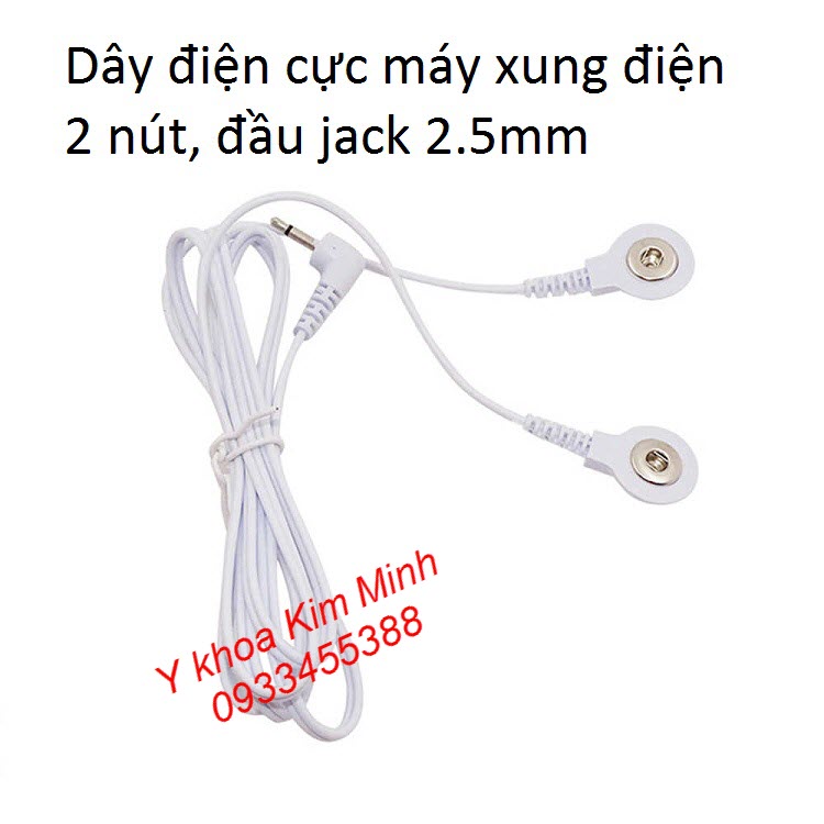 Dây điện nối miếng dán với máy xung điện dòng T.E.N.S 2 miếng dán đầu cắm 2.5mm - Y Khoa Kim Minh
