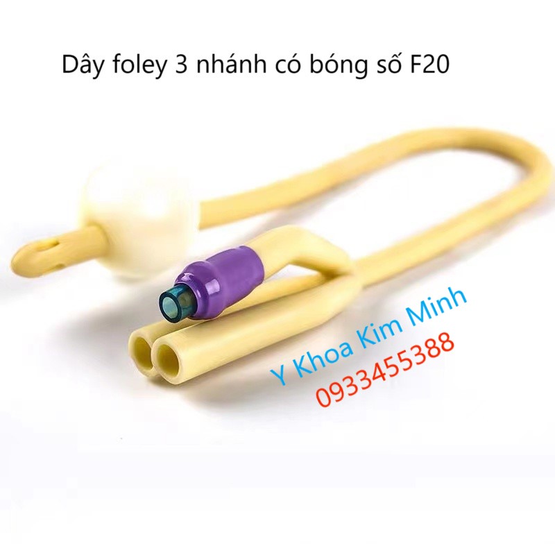 Dây thông tiểu 3 nhánh Foley Catheter có bóng