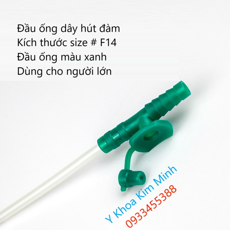 Dây hút đàm có lỗ số 14 dùng cho người lớn