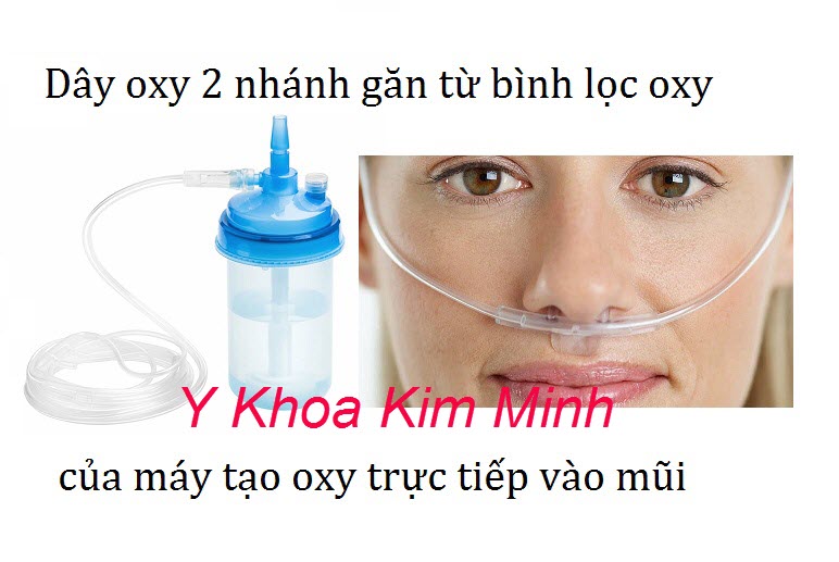 Dây oxy y tế 2 nhánh dùng cho máy ô xy bán ở Y Khoa Kim Minh