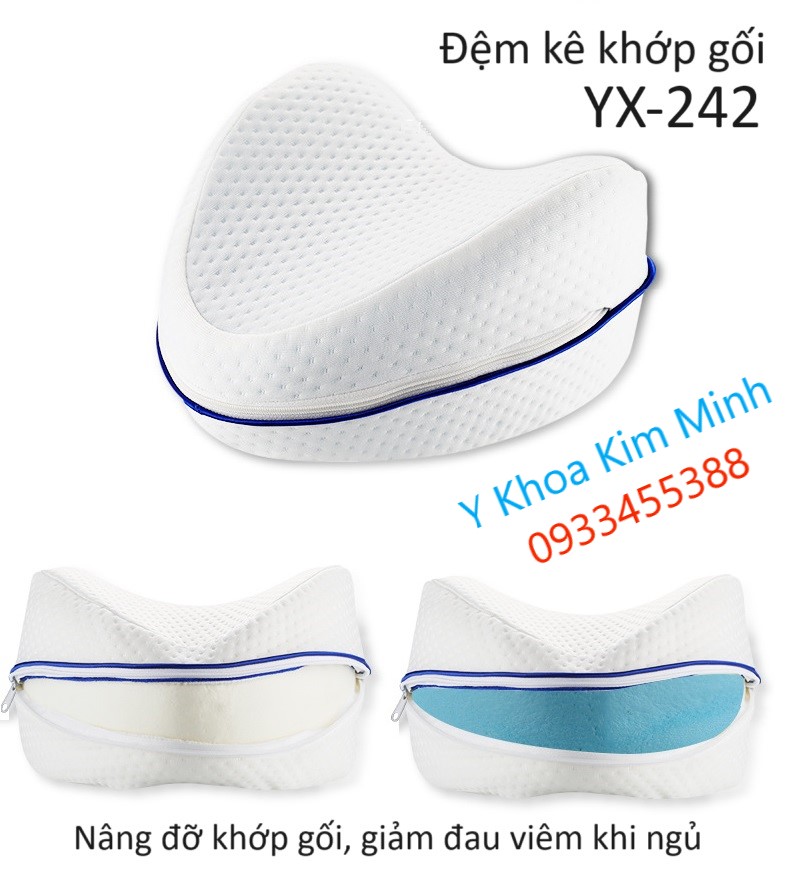 Đệm kê khớp gối là thiết bị chăm sóc sức khỏe, giúp người bệnh thoái hóa khớp, suy khớp mạn tính giảm tình trạng cạ 2 khớp gối với nhau khi ngủ ở tư thế nghiêng, nhò đó giảm tình trạng viêm sưng khớp gối, thông khí huyết, có giấc ngủ sâu, hồi phục sức khỏe