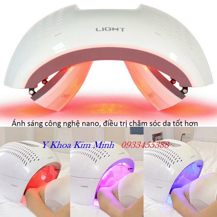 Đèn ánh sáng sinh học chăm sóc da đời mới Nano Bio Led Dome 7 màu công nghệ Hàn Quốc - Y khoa Kim Minh