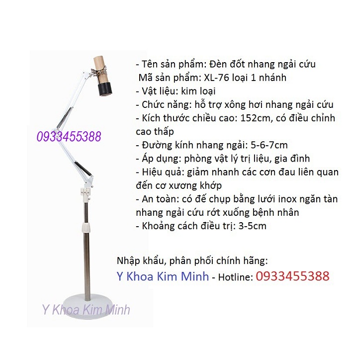 Den dot nhang ngai cuu dieu tri dau nhuc co xuong khop loai 1 nhanh XL-76 - Y Khoa Kim Minh