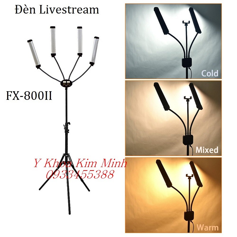 Đèn Livestream FX800II chỉnh sáng 4 màu