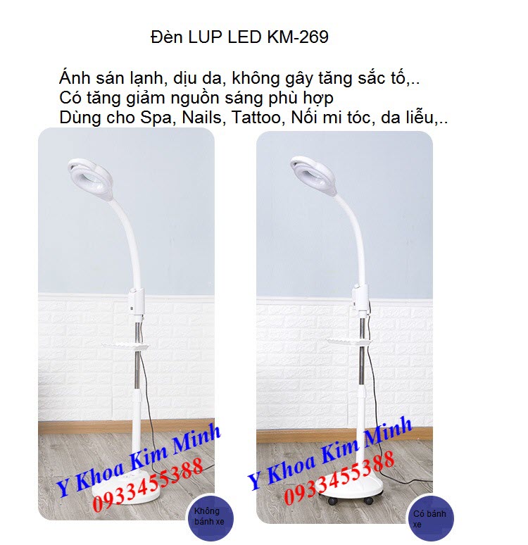 Đèn Lup Led ánh sáng lạnh có bánh xe tăng giảm nguồn sáng - Y khoa Kim Minh Đèn lup led ánh sáng lạnh có bánh xe tăng giảm ánh sáng KM-269 - Y Khoa Kim Minh 0933455388