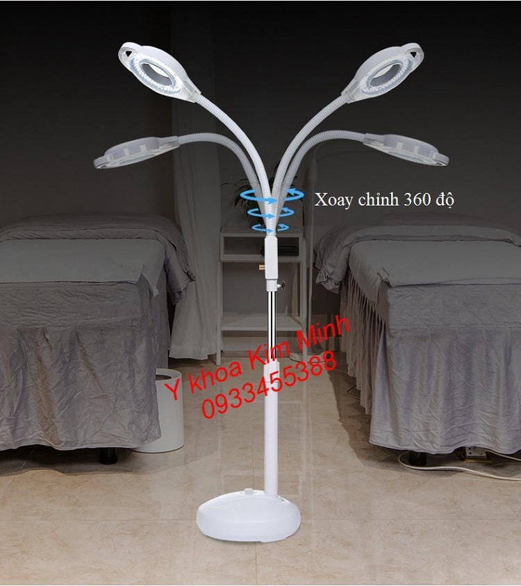 Đèn Lup Led chuyên dùng cho spa ánh sáng lạnh 120 bóng có volum tăng giảm phóng đại 8 lần - Y Khoa Kim Minh