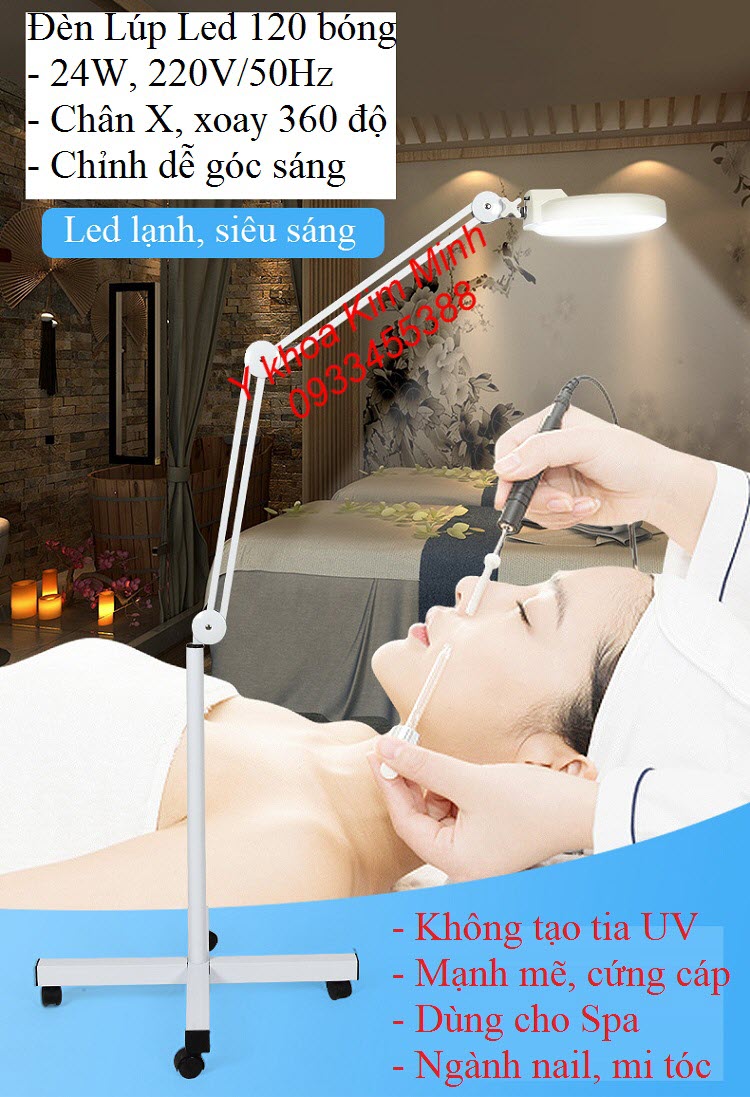 Đèn Lúp Led kiểm tra da, soi da 120 bóng ánh sáng lạnh - Y Khoa Kim Minh