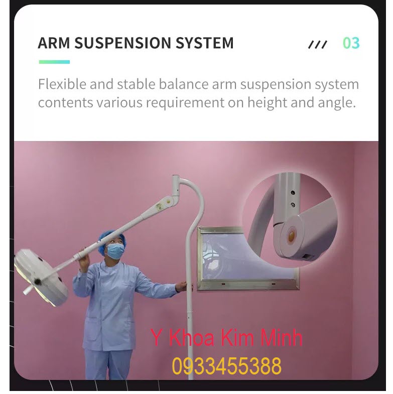 YT-LED6500 là đèn mổ phẫu thuật 5 bóng led chân di động