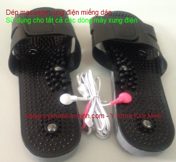 Dép massage sử dụng máy xung điện miếng dán Aukewel Kim Minh