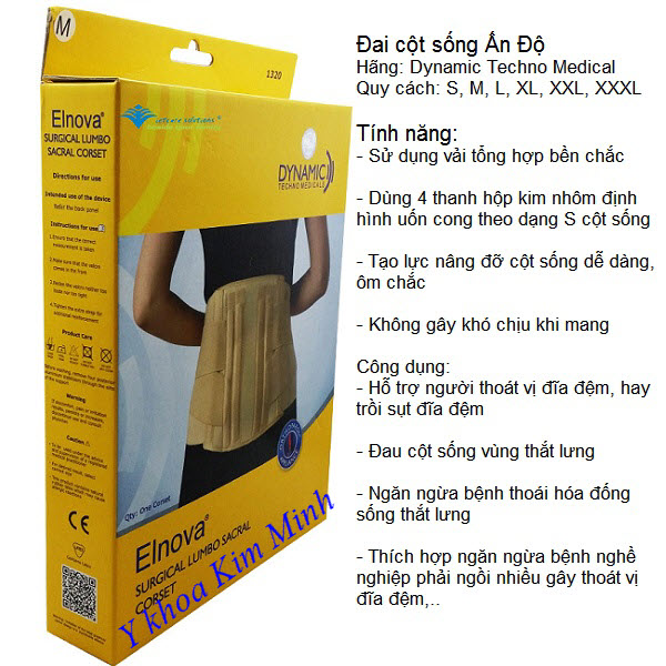 Đai cột sống giúp chỉnh đốt sống thắt lưng về đúng vị trí - Y Khoa Kim Minh Dia chi ban dai cot song cho nguoi thoat vi dia dem - Y Khoa Kim Minh
