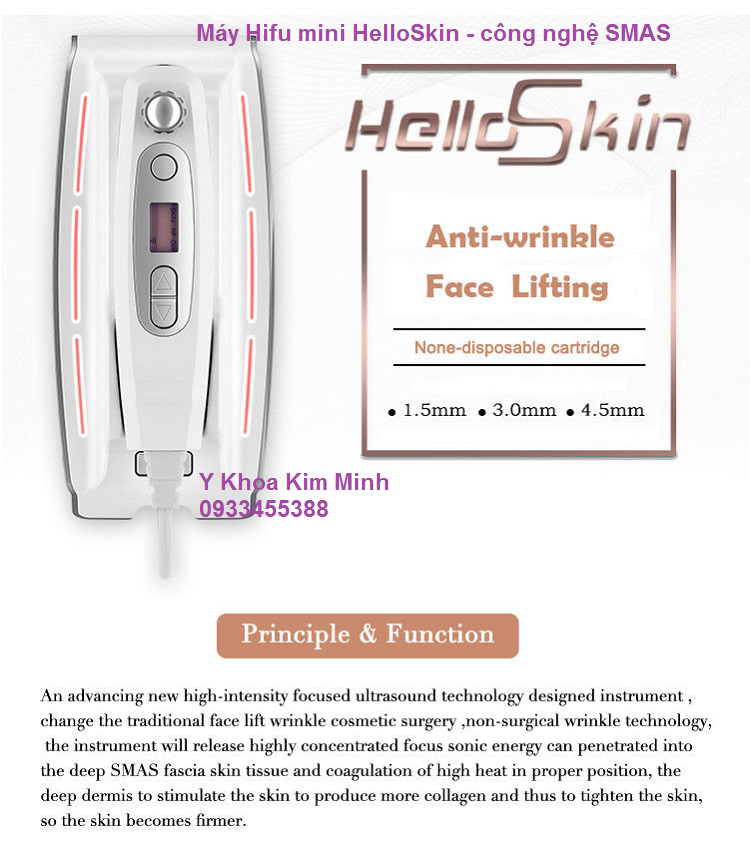 Dia chi ban may hifu mini HelloSkin tai tp hochiminh Y khoa Kim Minh dien thoai 0933455388 chị Minh