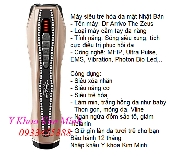 Dia chi noi ban may sieu nang co tai tao da Dr Arrivo The Zeus Nhat - Y khoa Kim Minh