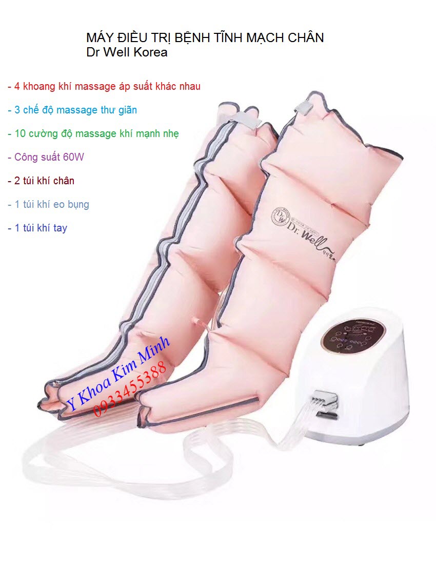 Dr Well may chua benh gian tinh mach chan nhap khau Han Quoc - Y khoa Kim Minh 0933455388