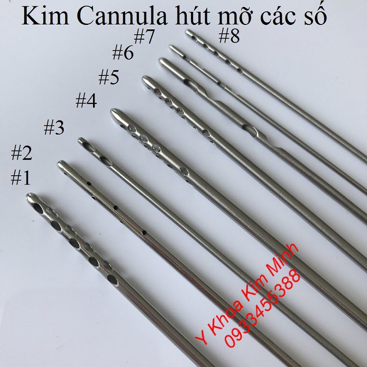 Dụng cu thẩm mỹ chuyên hút mỡ bụng - Kim Cannula đầu tù các số