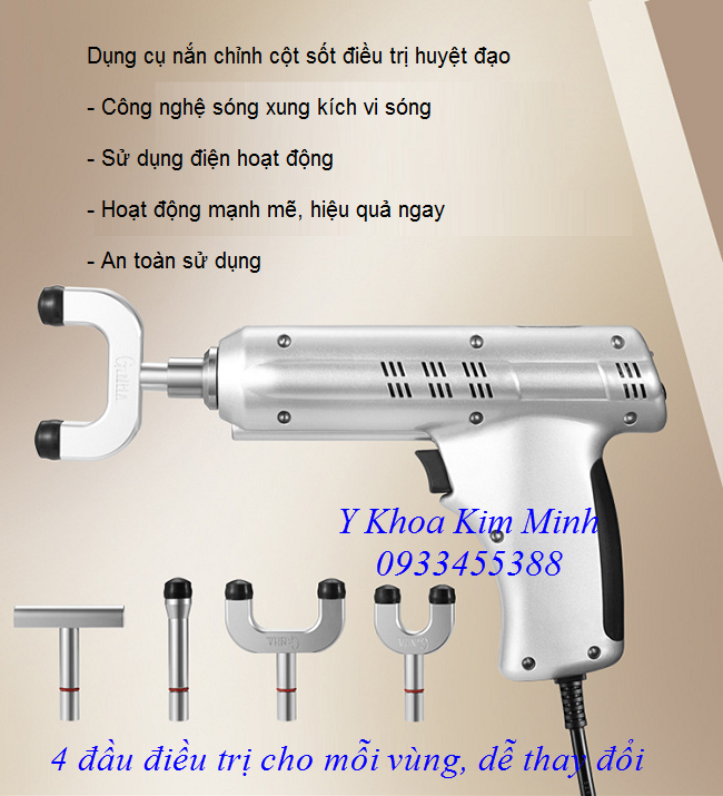 Dụng cụ nắn chỉnh cột sống, trị đau cột sống lưng cổ, điều trị tắt huyệt đạo Ginha - Y khoa Kim Minh