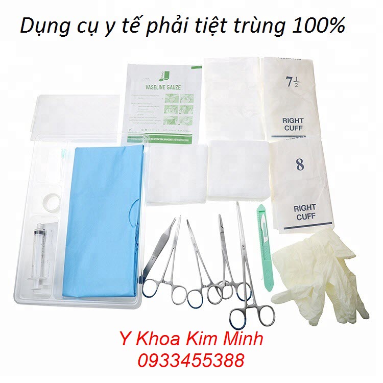 Dung cụ y khoa, thiết bị y tế trước khi đưa vào khám chữa bệnh và điều trị phẫu thuật phải hấp tiệt trùng 100%