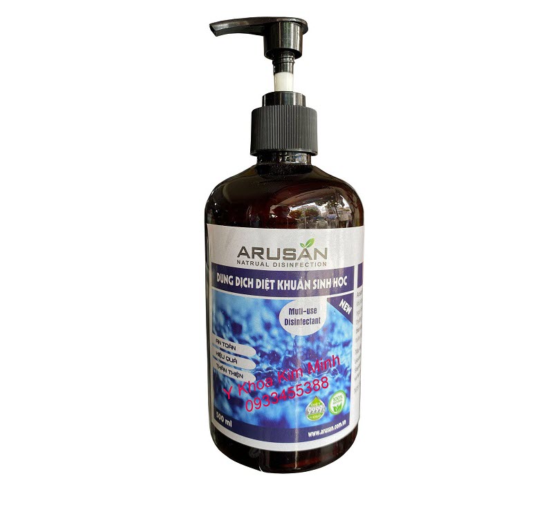 Chai dung dịch sát khuẩn Arusan 500ml bán tại Y Khoa Kim Minh