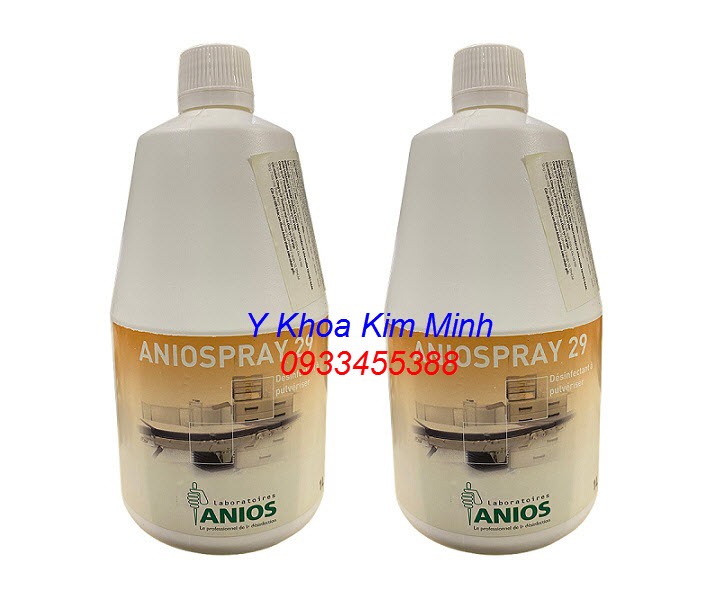 Aniospray 29 dung tích 1 lít, dùng cho phòng khám, bệnh viện, thẩm mỹ viện - Y khoa Kim Minh Dung dịch phun sát khuẩn khử trung Aniospray 29 bán tại Tp.HCM - Y khoa Kim Minh