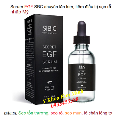 Tế bào gốc EGF lăn kim trị sẹo rỗ, mụn, tái tạo tế bào nhập Mỹ - Y Khoa Kim Minh