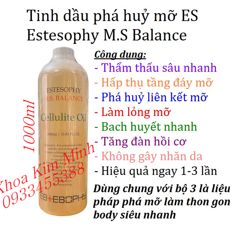 Tinh dầu massage giảm béo, phá mỡ body của Hàn Quốc - Estesophy MS Balance Cellulite Oil