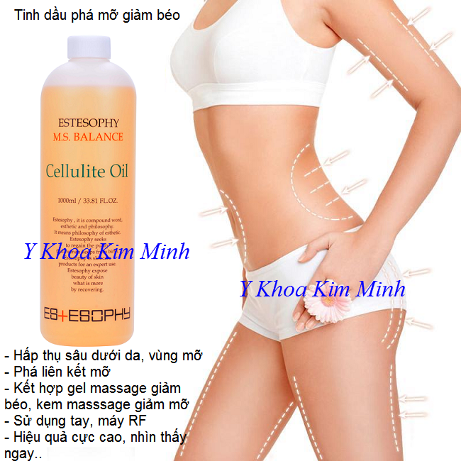 Tinh dau pha mo giam beo Han Quoc Estesophy Cellulite Oil 1000ml - Y Khoa Kim Minh