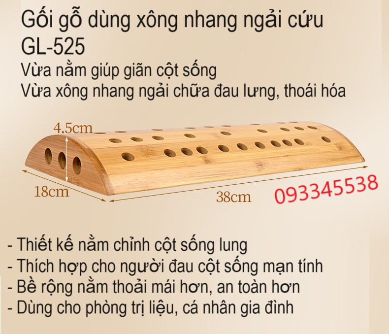 Thông số kỹ thuật của gối xông nhang ngải cứu bằng gỗ