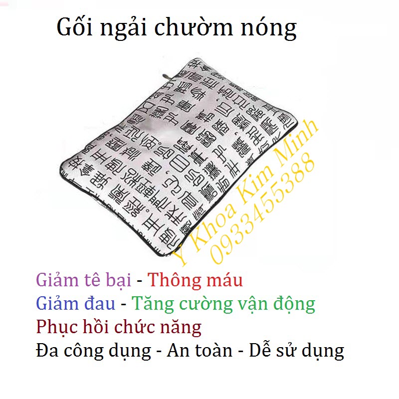 Gối ngải chườm nóng giảm đau xương khớp