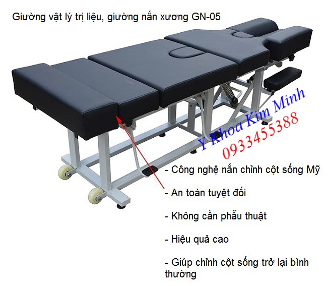 American Chiropractic Pressing Folding Bone Bed, giường nắn chỉnh cột sống lưng cổ - Y Khoa Kim Minh