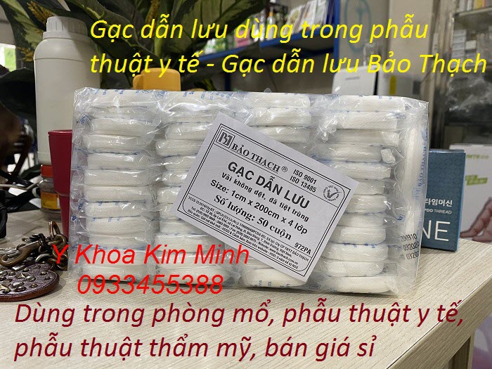 Gạc dẫn lưu dịch và máu dùng trong phòng mổ phẫu thuật, Gạc dẫn lưu Bảo Thạch