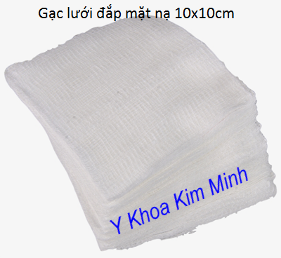 Gạc lưới đắp mặt nạ dưỡng da 10x10cm - Y khoa Kim Minh Gạc lưới đắp mặt nạ 10x10cm 100 miếng/bịch - Y khoa Kim Minh