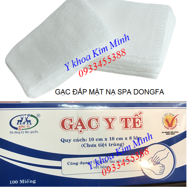Gạc lưới đắp mặt nạ 10x10cm, 100 miếng/hộp, gạc lưới y tế Dongfa - Y khoa Kim Minh 0933455388