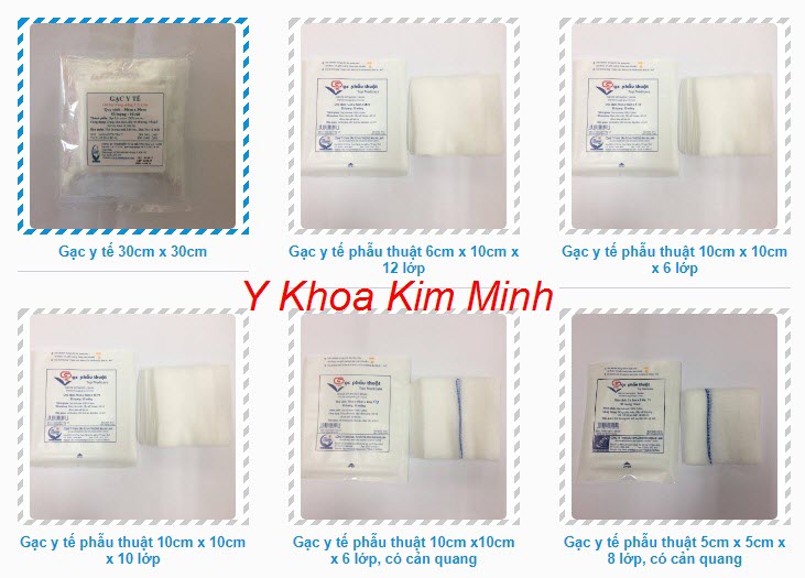 Gạc y tế phẫu thuật của Công ty An Lành bán giá sỉ Gạc y tế phẫu thuật đắp vêt thương