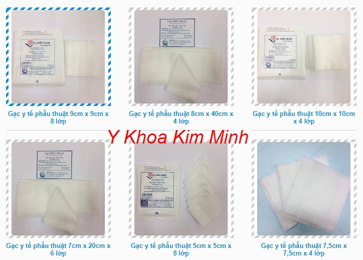Gạc y tế phẫu thuât bán giá sỉ tại Y Khoa Kim Minh Gạc đắp vết thương phẫu thuật có cản quang bán ở đâu?