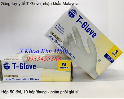 Găng tay Mã Lai T Glove hộp 50 đôi - Y Khoa Kim Minh Dia chi ban gang tay Ma Lai, gang tay T Glove hop 50 doi - Y Khoa Kim Minh