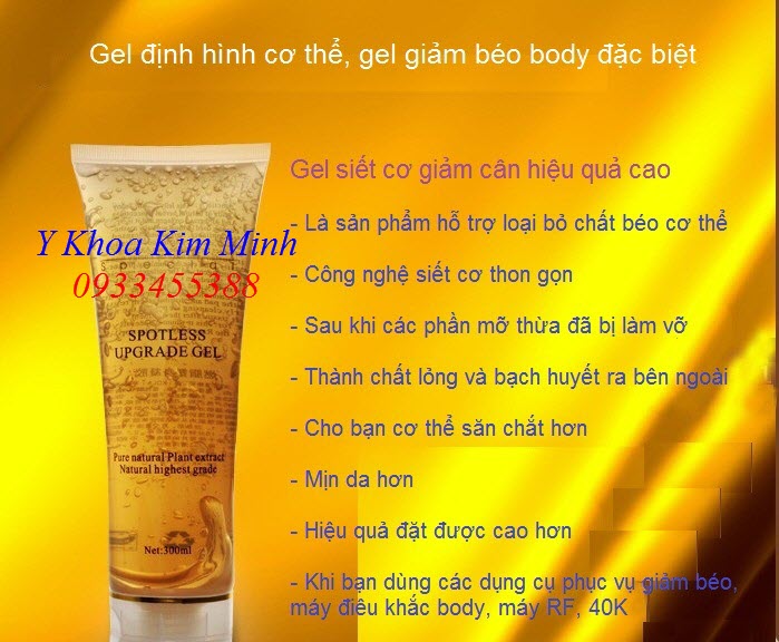Gel dinh hinh co the, gel chay may RF 40k giam beo toan than - Y khoa Kim Minh